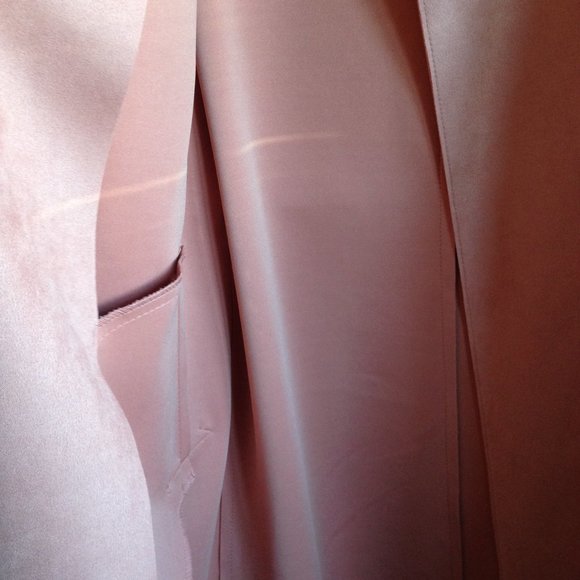 Gorgeous Fluffy Casual Rose Removable Belt Side Pockets Open Front Coat - Picture 7 of 16